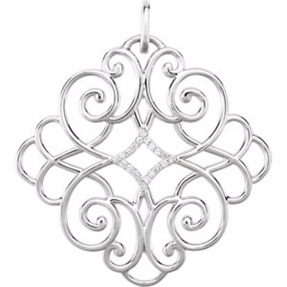 69283:84739:P Sterling Silver 1/10 CTW Diamond Pendant