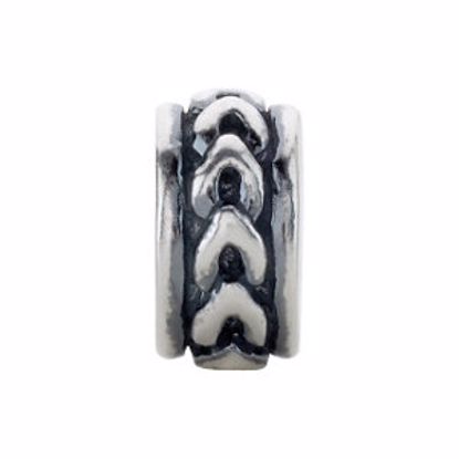 24979:101:P Sterling Silver 7.6mm Rope Bead