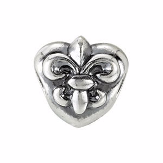 24980:101:P Sterling Silver 10mm Fleur-de-Lis Bead