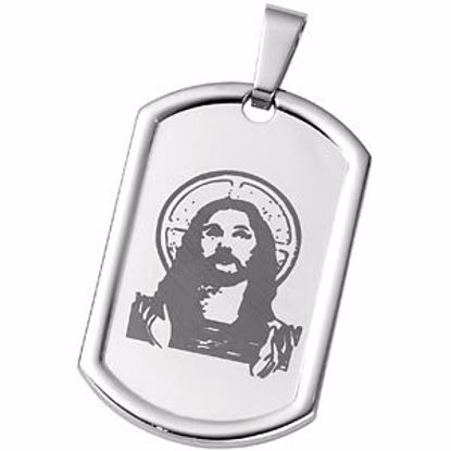 PJA969:101:P Joyas Alternativas&trade; Reversible Lord's Prayer Dog Tag Pendant 