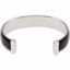 B339:101:P Amalfi® Stainless Steel & Leather Cuff Bracelet