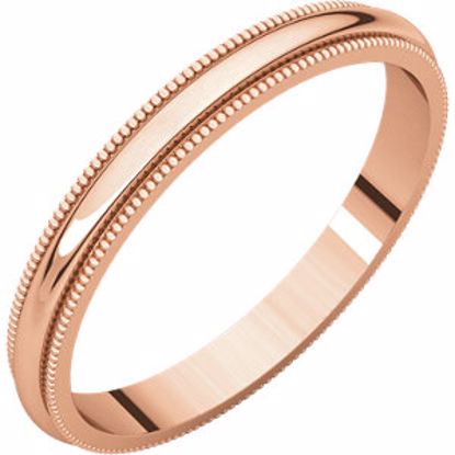 MG7.5:500:P 14kt Rose 2.5mm Milgrain Band