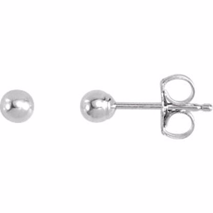 67846:100:P Bright Finish Ball Earrings 