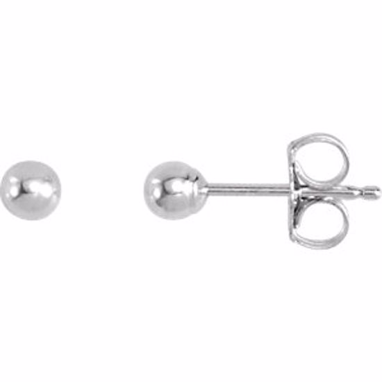 67846:100:P Bright Finish Ball Earrings 