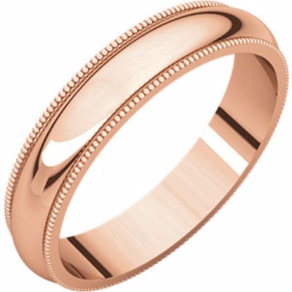 MG7.5:501:P 14kt Rose 4mm Milgrain Band