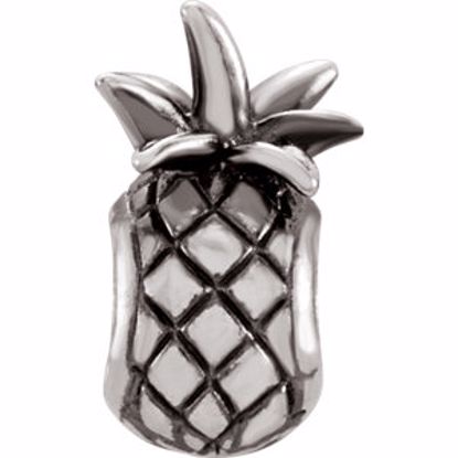 27984:101:P Sterling Silver 13.7x8.2mm Pineapple Bead