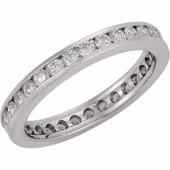 60025:300:P 18kt White 7/8 CTW Diamond Eternity Band Size 4