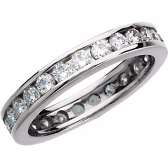 60238:301:P 18kt White 1 1/5 CTW Diamond Eternity Band Size 4.5