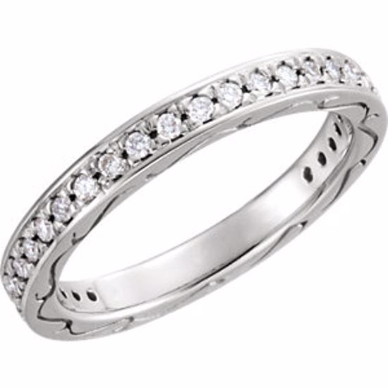 62318:105:P 18kt White 3/8 CTW Diamond Eternity Band Size 7