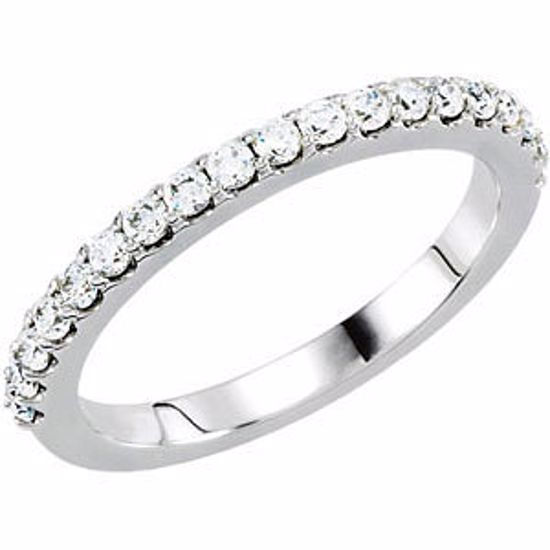 67866:103:P 14kt White 3/8 CTW Diamond Band for 5.2mm Engagement