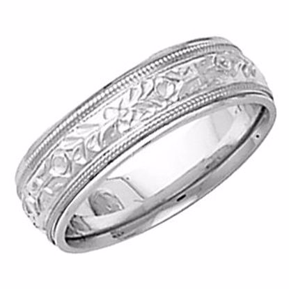 50577:277893:P Comfort-Fit Milgrain Band