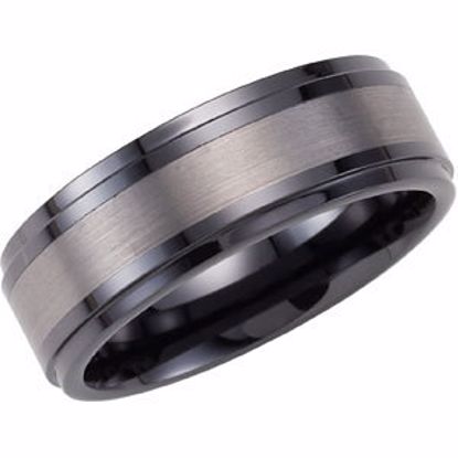 CR030:111:P Ceramic Couture® & Tungsten Band