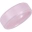 CR001:215:P Pink Ceramic 8mm Beveled Band Size 6 