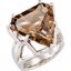 67911:101:P Sterling Silver Smoky Quartz Ring