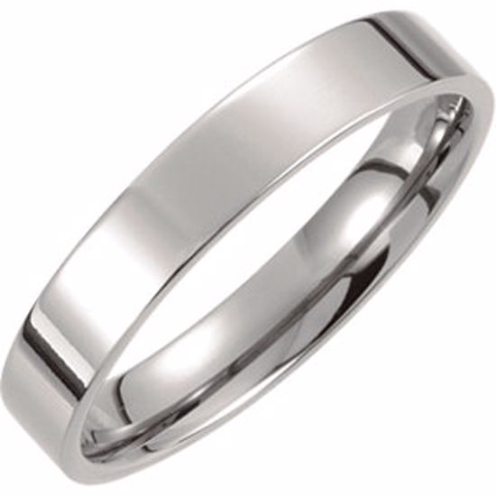 T812:123:P Titanium 4mm Flat Polished Band Size 10.5