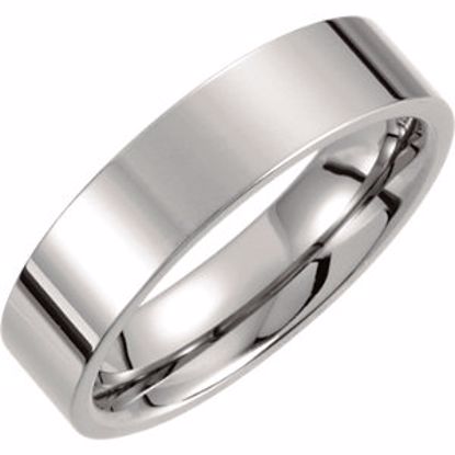 T812:131:P Titanium 6mm Flat Polished Band Size 9.5