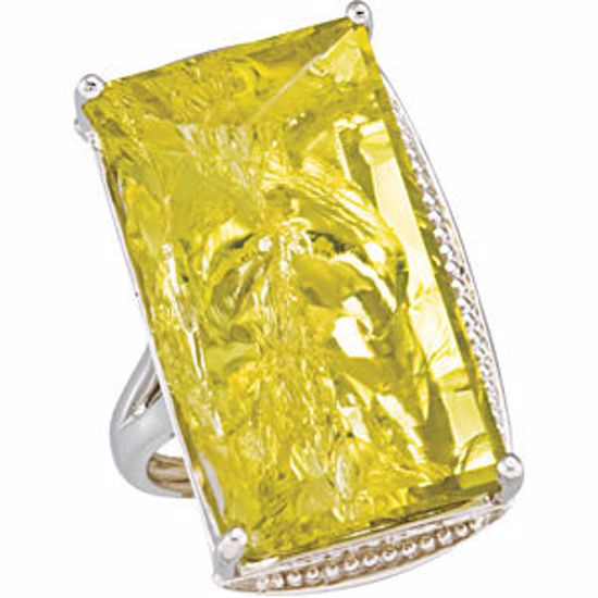 67936:101:P Green Gold Quartz Granulated Design Ring