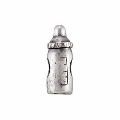 28092:101:P Sterling Silver 16x5.9mm Baby Bottle Bead