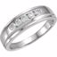 60137:207319:P 14kt White 1/3 CTW Men's Diamond Band