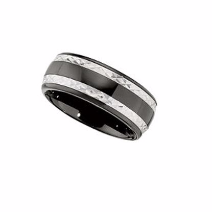 CR036:103:P Ceramic Couture® & Sterling Silver Band