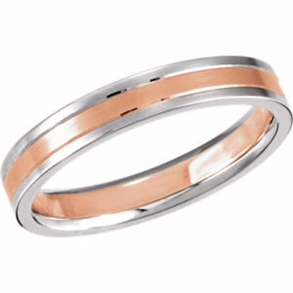 50247:254630:P 14kt White & Rose 4mm Band Size 4