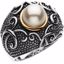 66593:60005:P Sterling Silver & 14kt Yellow Freshwater Cultured Pearl Ring Size 10