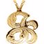 8611:347777:P 18kt Yellow "J" Medium Initial Pendant