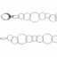 CH961:102:P Sterling Silver Twisted Link 7.5" Chain
