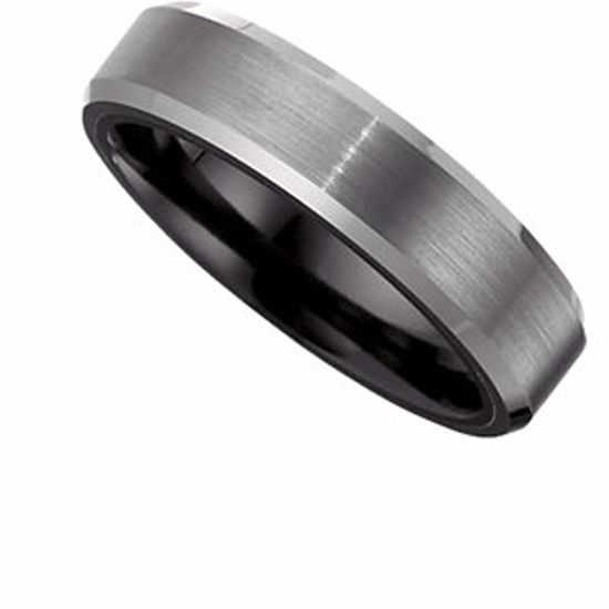 CR038:113:P Ceramic Couture® & Tungsten Band