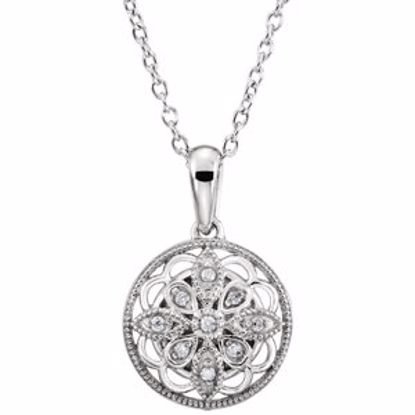 67992:101:P Sterling Silver .05 CTW Diamond 18" Necklace