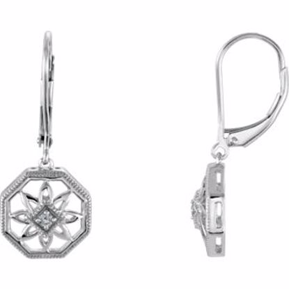 67999:101:P Sterling Silver .04 CTW Diamond Lever Back Earrings