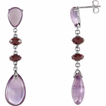 68020:101:P Amethyst & Brazilian Garnet Earrings