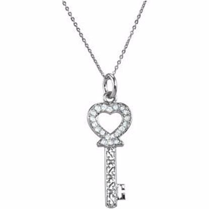R410021:1010:P The Key of Love for a Daughter Necklace