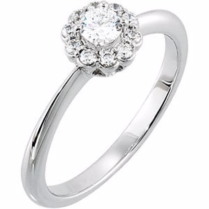 67965:105:P 14kt White 1/3 CTW Diamond Engagement Ring	