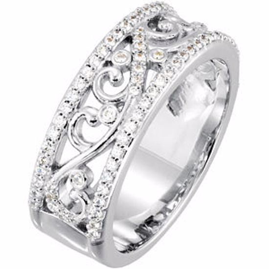 68012:104:P 14kt White 3/8 CTW Diamond Anniversary Band