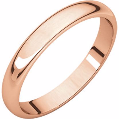 HR13:101:P 14kt Rose 3mm Half Round Band