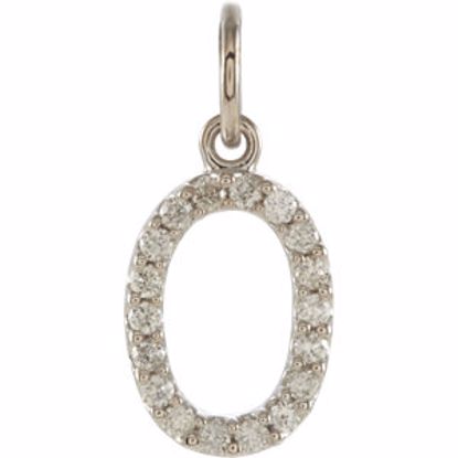 68054:60000:P 14kt White .08 CTW Diamond Numeric Charm or Pendant