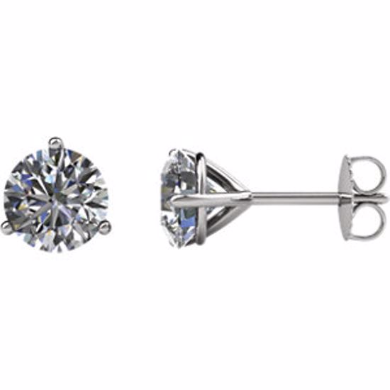 66229:60012:P 14kt White 1 1/2 CTW Diamond Friction Post Stud Earrings