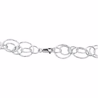 NCK181:101:P Circle Link Fashion Necklace