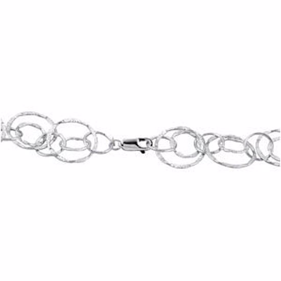 NCK181:101:P Circle Link Fashion Necklace