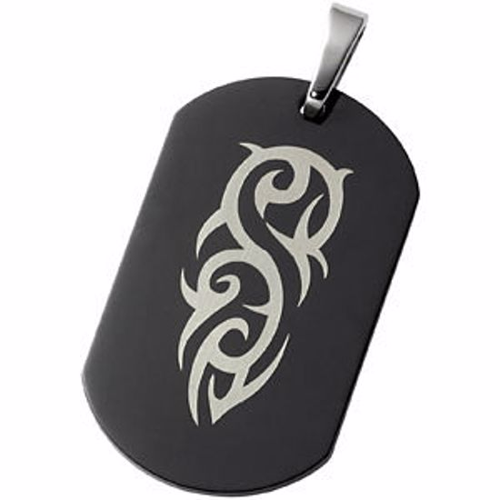 P710:201:P Stainless Steel Dog Tag Pendant or Necklace