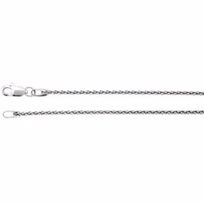 CH970:101:P Sterling Silver 1.28mm Wheat 7" Chain