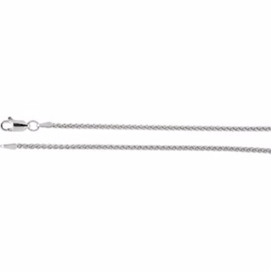 CH971:102:P Sterling Silver 1.8mm Wheat 16" Chain