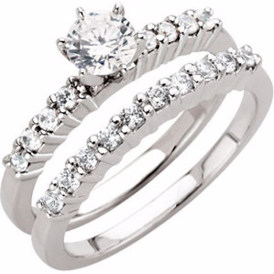 63886:60003:P 14kt White 3/4 CTW Diamond Engagement Ring