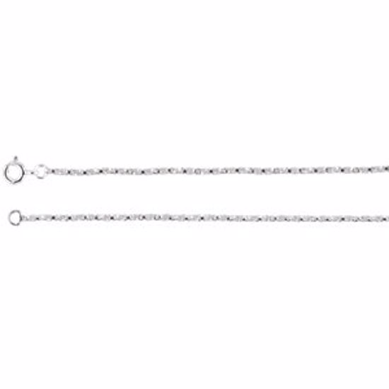 CH975:105:P Sterling Silver 1.45mm Twisted Box 24" Chain
