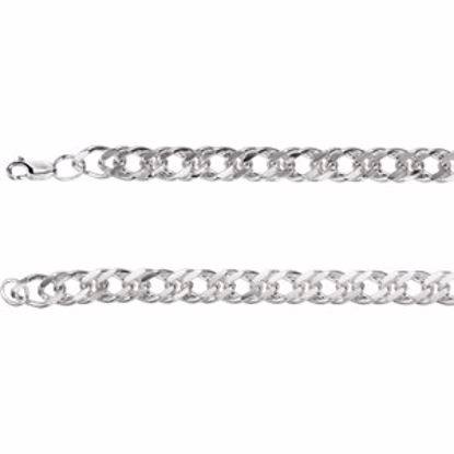 CH979:101:P Sterling Silver 8.2mm Curb 8" Chain
