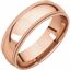 DMGR7:295978:P 14kt Rose 6mm Double Milgrain Comfort Fit Band