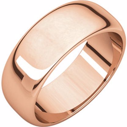 HR13:643:P 10kt Rose 7mm Half Round Band