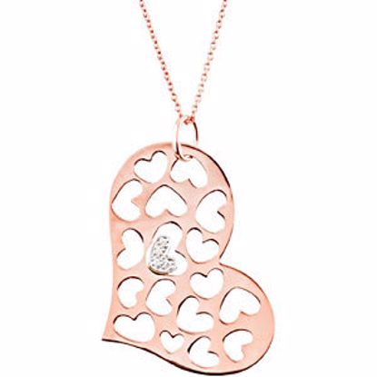 68100:60001:P Diamond Heart Necklace