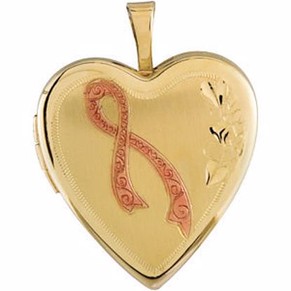 R45247:101:P Breast Cancer Awareness Heart Locket